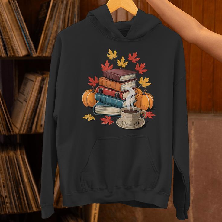Vintage Books Tea Lovers Fall Autumn Leaves And Pumpkins Unisex Hoodie Vintage Books Tea Lovers Fall Autumn Leaves And Pumpkins Unisex Hoodie