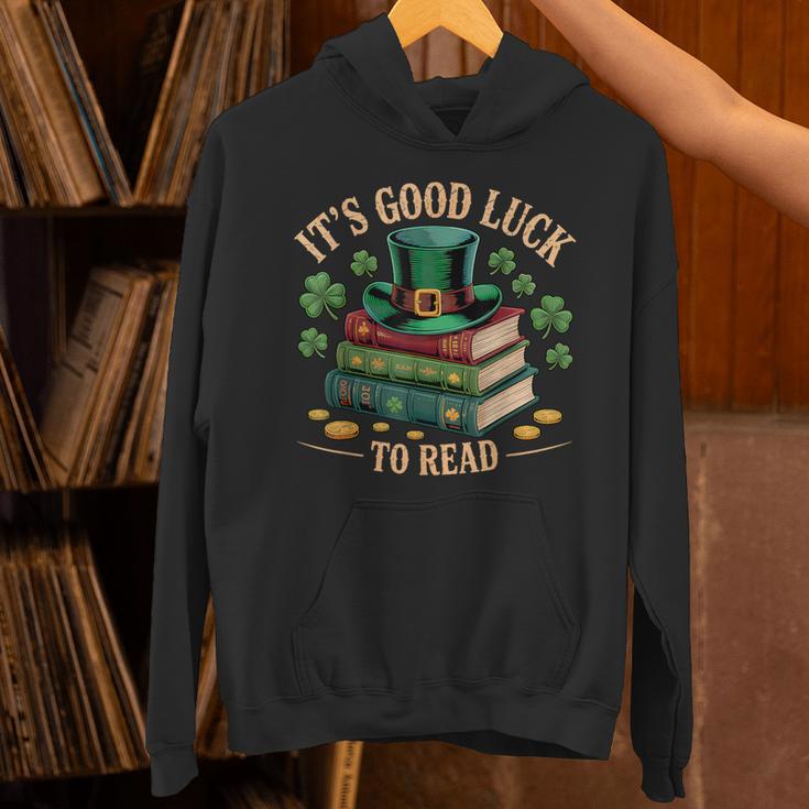 Vintage It's Good Luck To Read St Patrick's Day Book Lucky Unisex Hoodie Vintage It's Good Luck To Read St Patrick's Day Book Lucky Unisex Hoodie