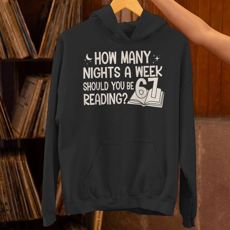 Vintage How Many Nights Reading 67 Meme Book Lover Teacher Unisex Hoodie Vintage How Many Nights Reading 67 Meme Book Lover Teacher Unisex Hoodie