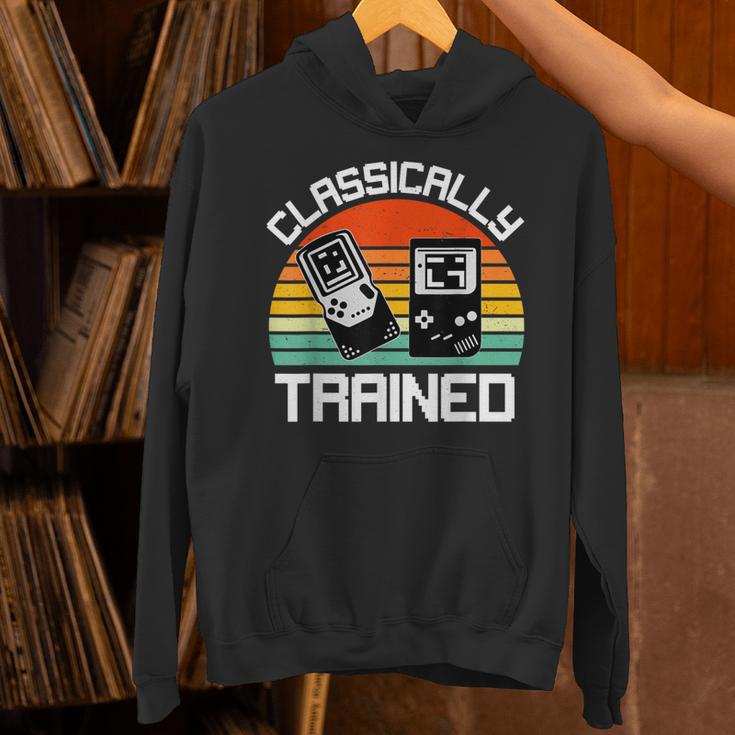 Vintage Retro Classically Trained Video Game 90s Nostalgia Unisex Hoodie