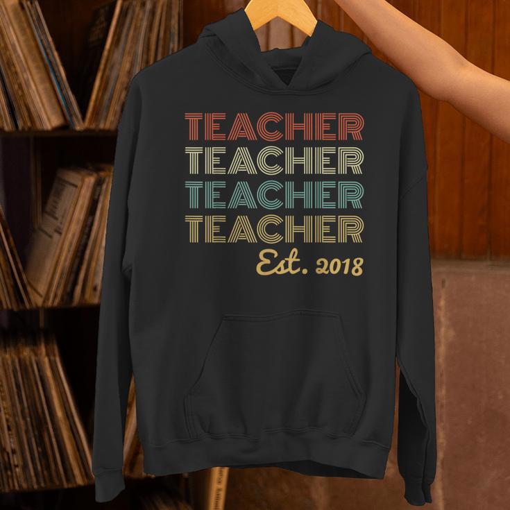 Vintage Teacher Established 2018 Graduation Men Unisex Hoodie