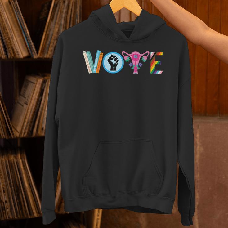 Vote Reproductive Right BLM Political Activism Lgbtq Book Unisex Hoodie