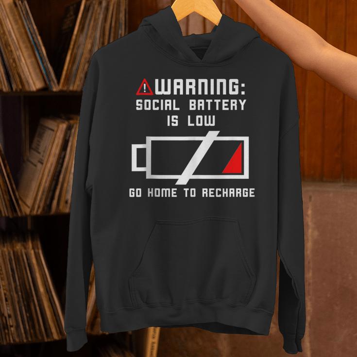 Warning Social Battery Is Low Introvert Shirt Unisex Hoodie Warning Social Battery Is Low Introvert Shirt Unisex Hoodie