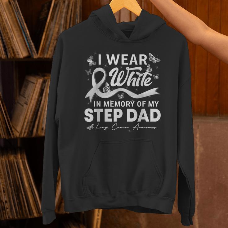 I Wear In Memory Of My Step Dad Lung Cancer Unisex Hoodie