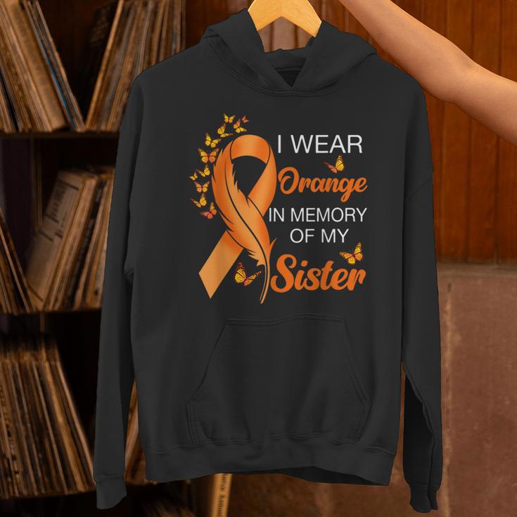 I Wear Orange In Memory Of My Sister Leukemia Awareness Unisex Hoodie