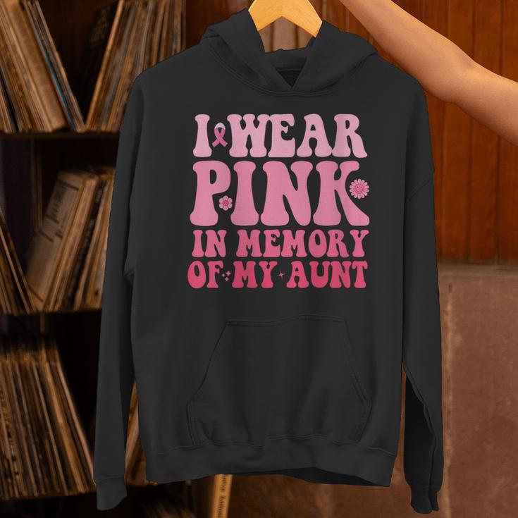 I Wear Pink In Memory Of My Aunt Breast Cancer Aunt Awarenes Unisex Hoodie I Wear Pink In Memory Of My Aunt Breast Cancer Aunt Awarenes Unisex Hoodie