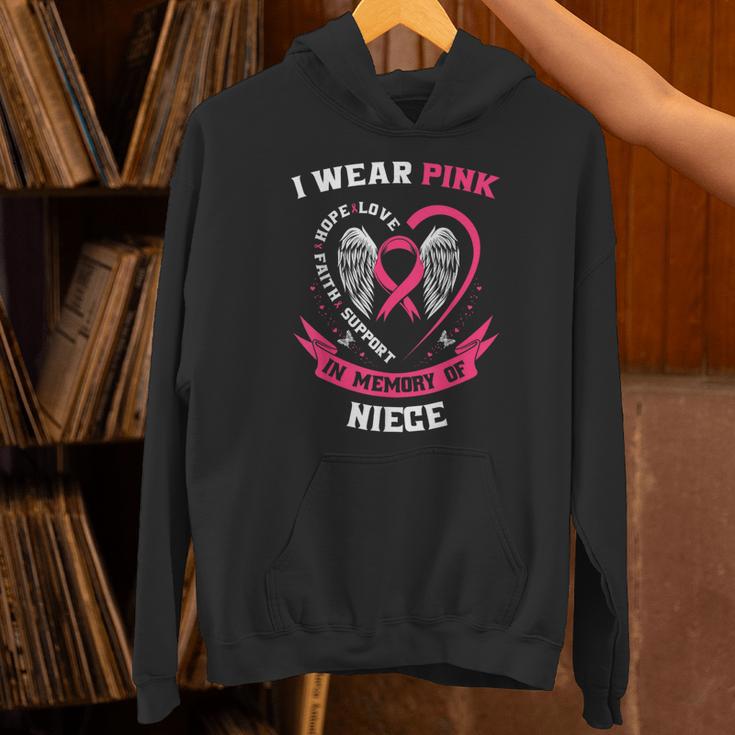 I Wear Pink In Memory Of Niece Breast Cancer Shirts Tshirt Unisex Hoodie
