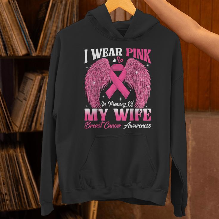 I Wear Pink In Memory Of My Wife Breast Cancer Awareness Day Unisex Hoodie I Wear Pink In Memory Of My Wife Breast Cancer Awareness Day Unisex Hoodie