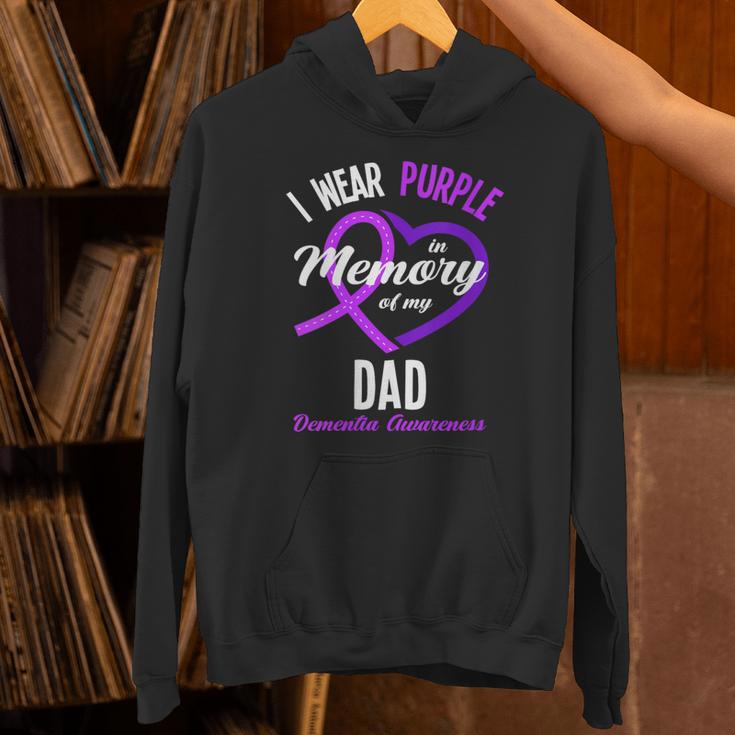 I Wear Purple In Memory For My Dad Dementia Awareness Unisex Hoodie I Wear Purple In Memory For My Dad Dementia Awareness Unisex Hoodie