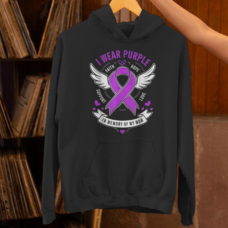 I Wear Purple In Memory Of My Mom Alzheimers Awarenesss Unisex Hoodie I Wear Purple In Memory Of My Mom Alzheimers Awarenesss Unisex Hoodie