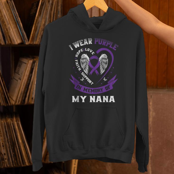 Wear Purple In Memory Of My Nana Pancreatic Cancer Awareness Unisex Hoodie