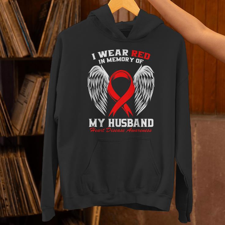 I Wear Red In Memory Of My Husband Heart Disease Awareness Unisex Hoodie I Wear Red In Memory Of My Husband Heart Disease Awareness Unisex Hoodie