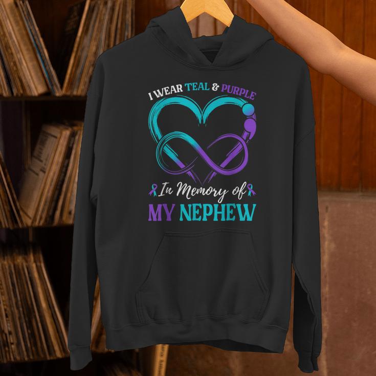 I Wear Teal & Purple In Memory Of My Nephew Unisex Hoodie I Wear Teal & Purple In Memory Of My Nephew Unisex Hoodie