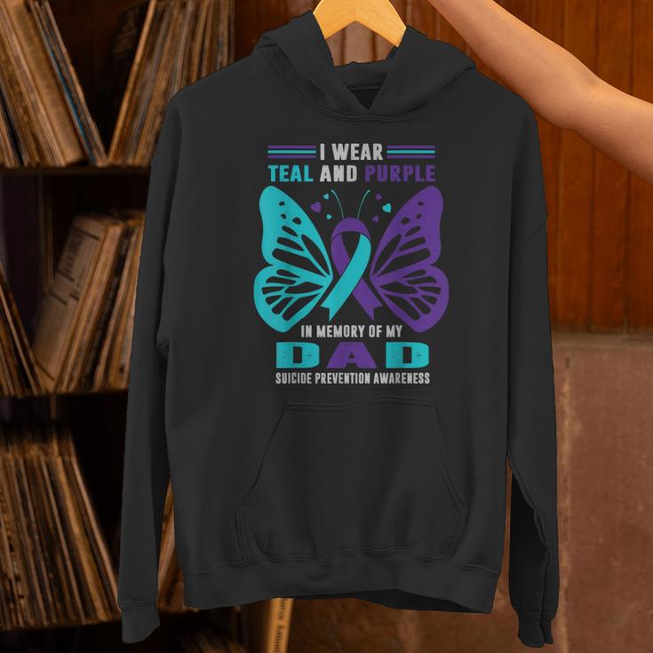 I Wear Teal And Purple In Memory Of My Dad Unisex Hoodie I Wear Teal And Purple In Memory Of My Dad Unisex Hoodie