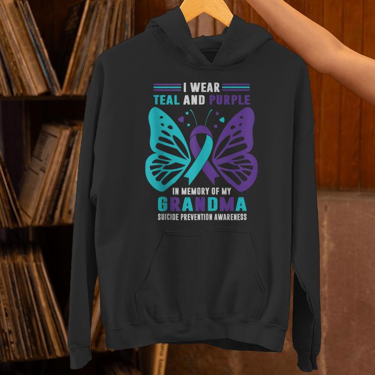 I Wear Teal And Purple In Memory Of My Grandma Unisex Hoodie