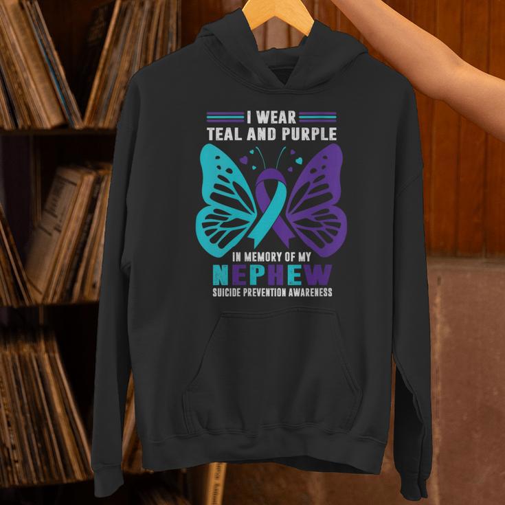 I Wear Teal And Purple In Memory Of My Nephew Unisex Hoodie