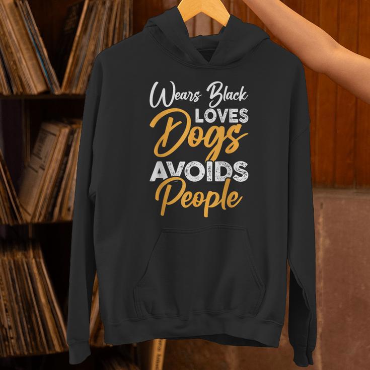 Wears Loves Dogs Avoids People I Introvert Unisex Hoodie Wears Loves Dogs Avoids People I Introvert Unisex Hoodie