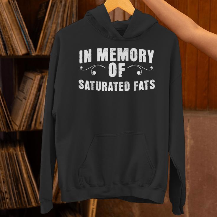 Weight Loss Diet In Memory Of Saturated Fats Sarcastic Unisex Hoodie