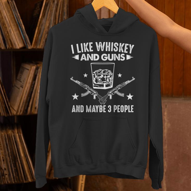 I Like Whiskey And Guns And Maybe 3 People Introvert Unisex Hoodie I Like Whiskey And Guns And Maybe 3 People Introvert Unisex Hoodie