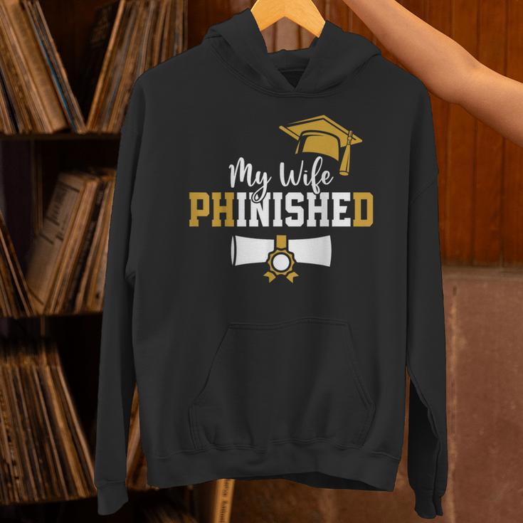 My Wife Phinished PhD Graduation Family Matching Unisex Hoodie