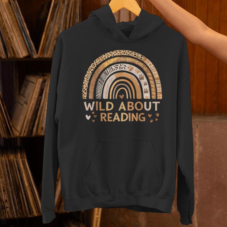 Wild About Reading Books Reader Lover Bookworm Librarian Unisex Hoodie