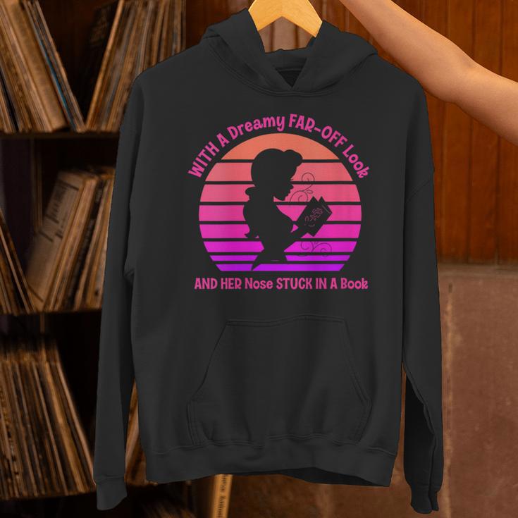 Women's With A Dreamy Far-Off Look And Her Nose Stuck In A Book Unisex Hoodie