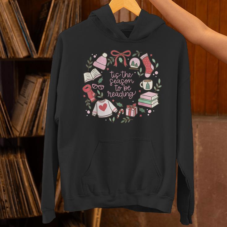 Xmas Tis The Season To Be Reading Books Pajamas Unisex Hoodie