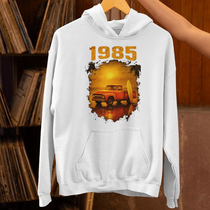 1985 Vintage Sunset Surf Truck Retro Beach Nostalgia Unisex Hoodie