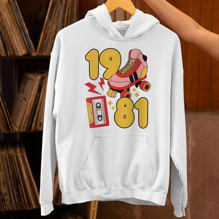 80s Vibes Mixed Tapes & Roller Skates 1981 Nostalgia Retro Unisex Hoodie