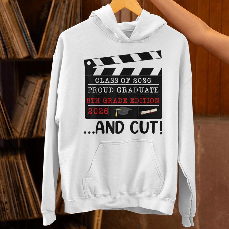 8th Grade Graduation 2026 Graduate Clapperboard Unisex Hoodie