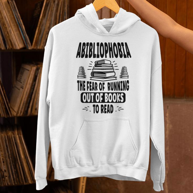 Abibliophobia Definition Book Reading Lover Fans Text Unisex Hoodie