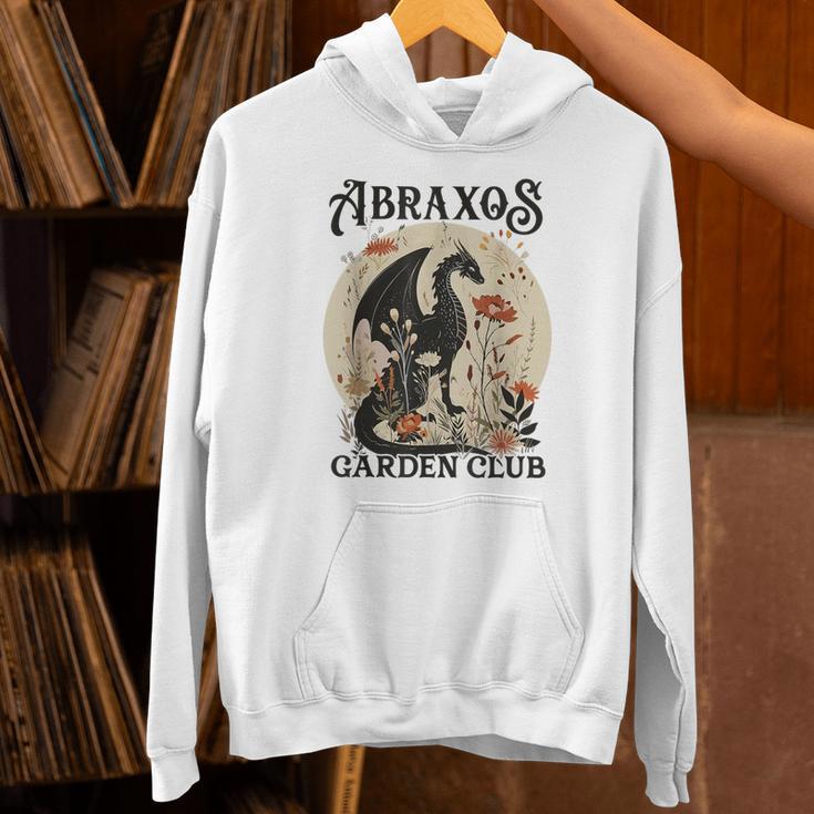 Abraxos Flower Garden Club Book Lover Fantasy Dragon Bookish Unisex Hoodie