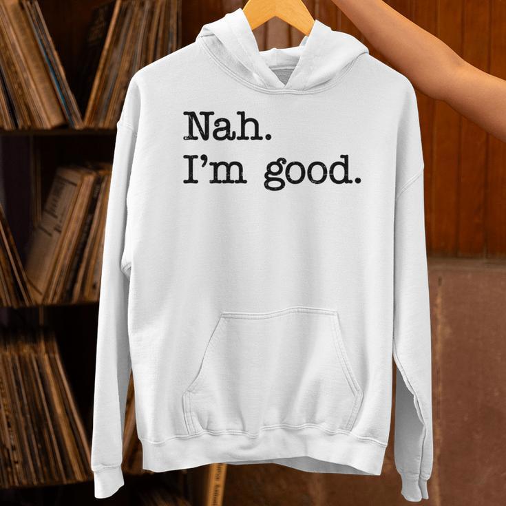 Antisocial Nah I'm Good Introvert Sarcastic Saying Unisex Hoodie Antisocial Nah I'm Good Introvert Sarcastic Saying Unisex Hoodie