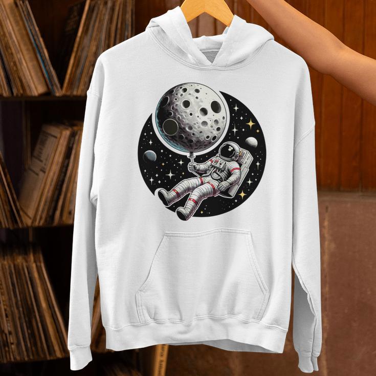Astronaut Aesthetic Holding Moon Balloon Planets Introvert Unisex Hoodie Astronaut Aesthetic Holding Moon Balloon Planets Introvert Unisex Hoodie