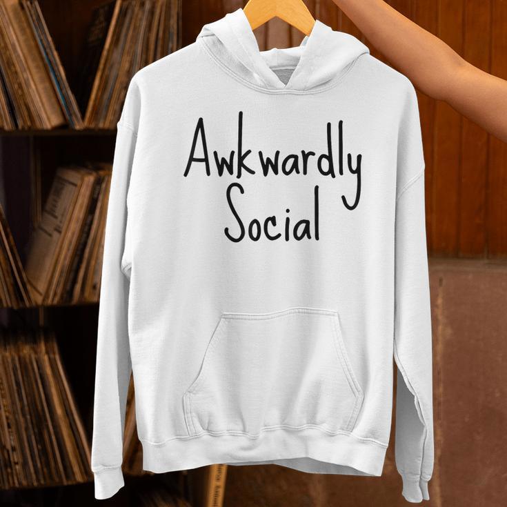 Awkwardly Social Introvert Anxious Socially Awkward Unisex Hoodie Awkwardly Social Introvert Anxious Socially Awkward Unisex Hoodie