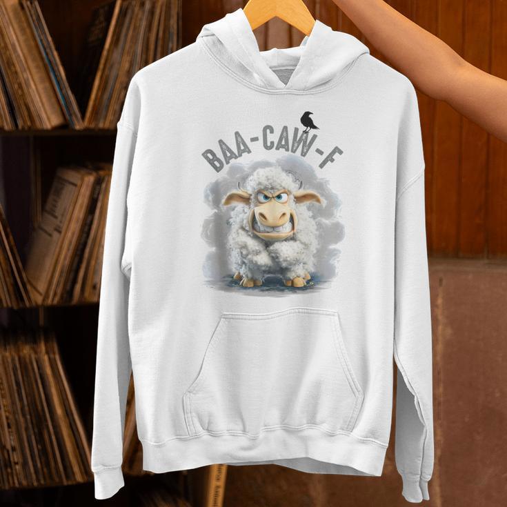 Back Off – Sheep Baa Crow Caw Pun For Introverts Unisex Hoodie