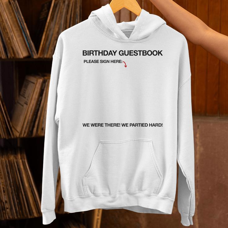 Birthday Guestbook Signable Memory Board Unisex Hoodie