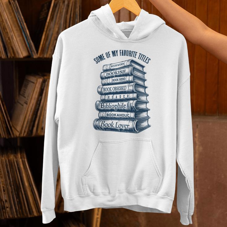 Book Lover Bookish Reader Bibliophile Book Nerd Titles Unisex Hoodie