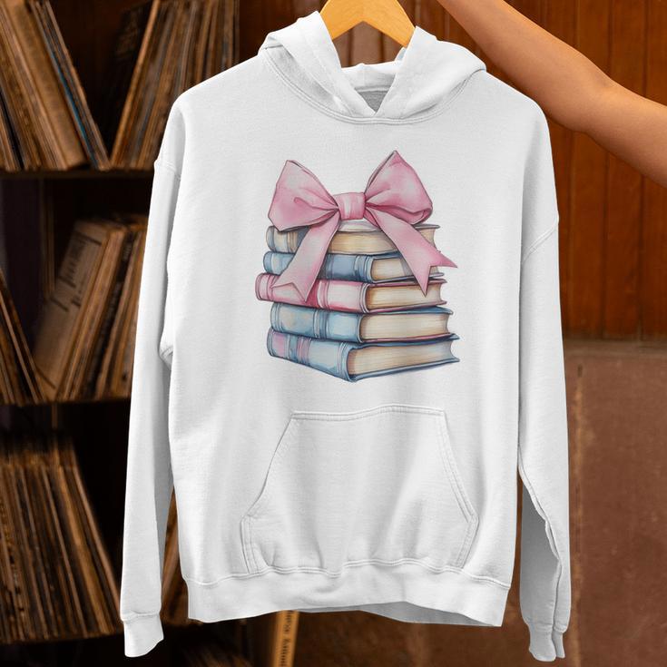Book Lover Coquette Bow Pink Dainty Ribbon Cute Bookworm Unisex Hoodie Book Lover Coquette Bow Pink Dainty Ribbon Cute Bookworm Unisex Hoodie