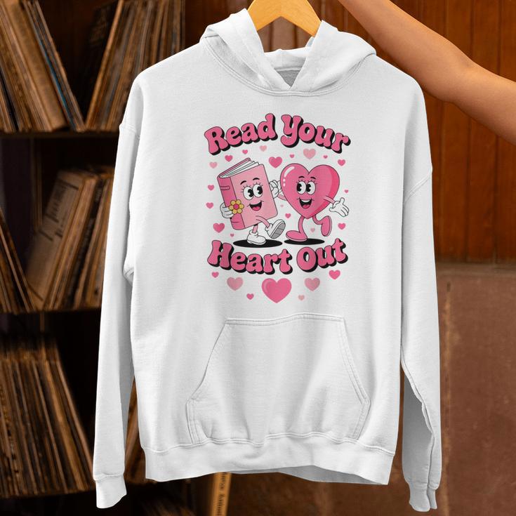 Book Lover Read Your Heart Out Teacher Kids Valentines Unisex Hoodie