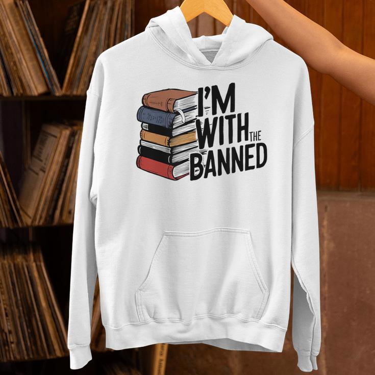 Book Lovers Im With The Banned Books For Reading Librarian Unisex Hoodie