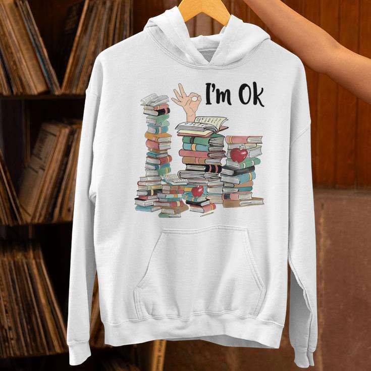Book Lovers Bookworm Book Nerd I'm Ok Teacher School Unisex Hoodie Book Lovers Bookworm Book Nerd I'm Ok Teacher School Unisex Hoodie