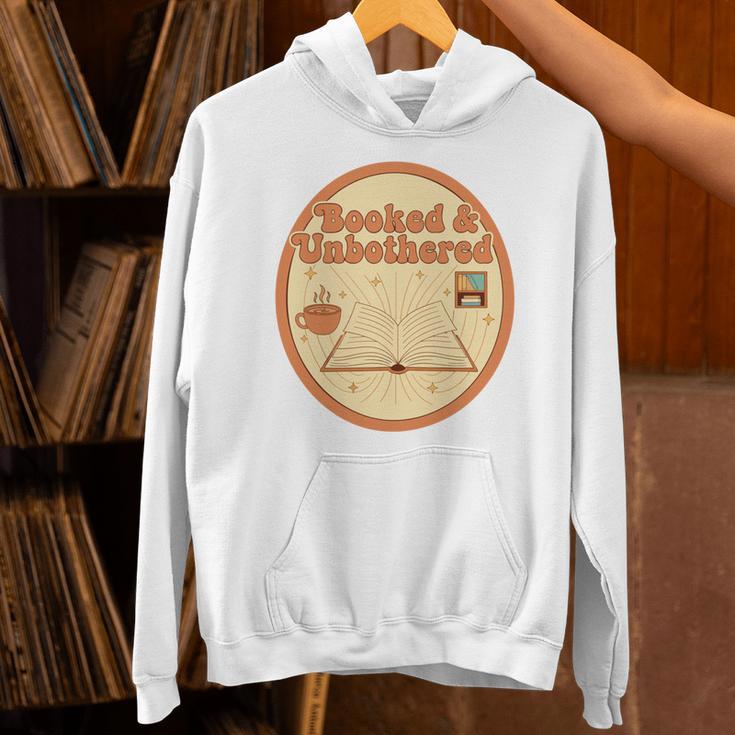 Booked & Unbothered Book Lover Tee Unisex Hoodie