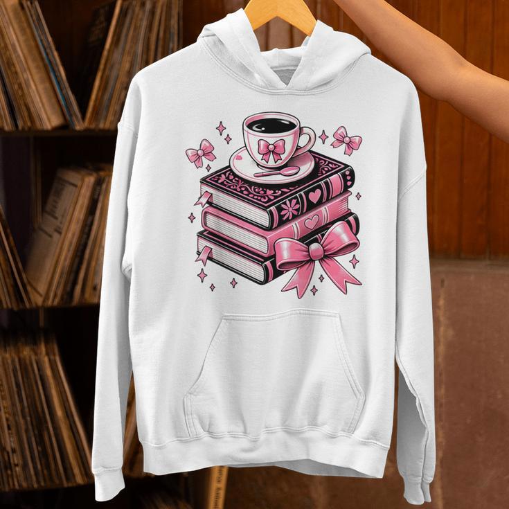 All Booked For Valentine's Teacher Coquette Bow Coffee Book Unisex Hoodie