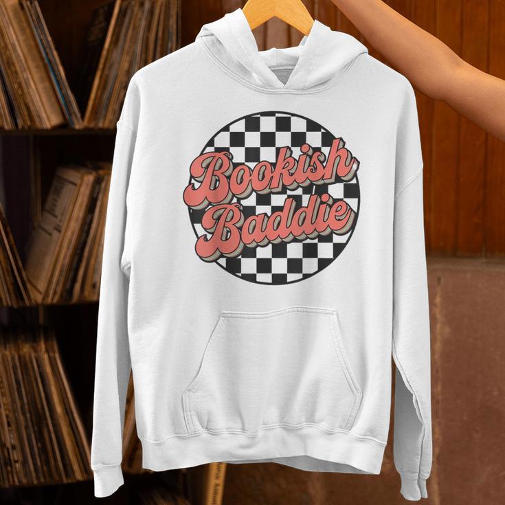 Bookish Baddie Retro Aesthetic Typography Unisex Hoodie