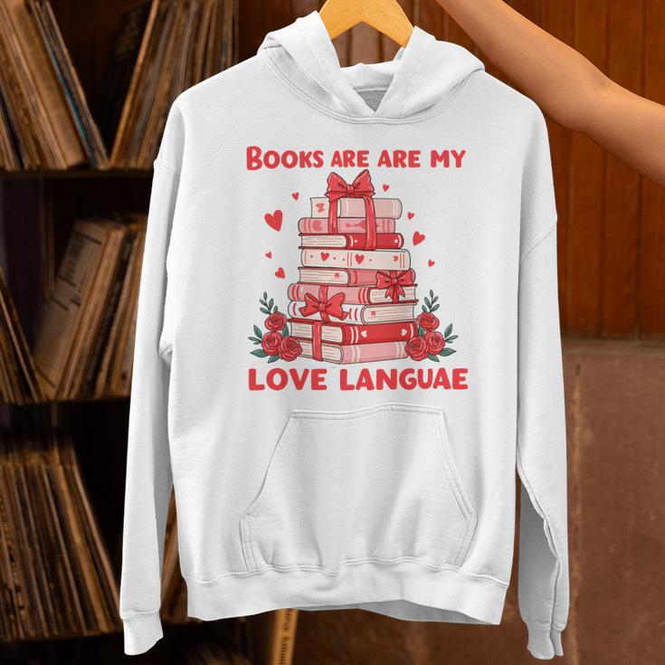 Books Are My Love Language Valentine Book Reading Teacher Unisex Hoodie Books Are My Love Language Valentine Book Reading Teacher Unisex Hoodie