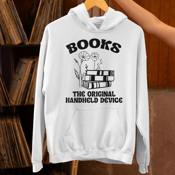 Books The Original Handheld Device Book Lover Unisex Hoodie Books The Original Handheld Device Book Lover Unisex Hoodie