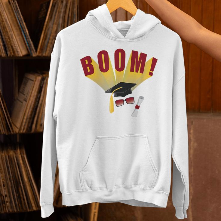 Boom Graduation Hat And Diploma For Proud Graduate Unisex Hoodie