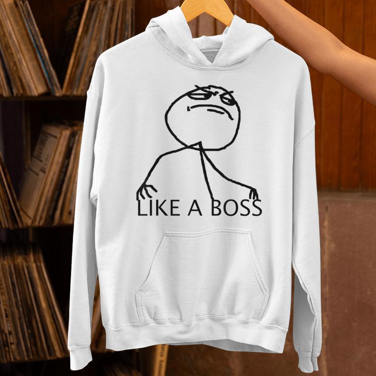 Like A Boss Rage Comic Meme Classic Internet Nostalgia Tee Unisex Hoodie