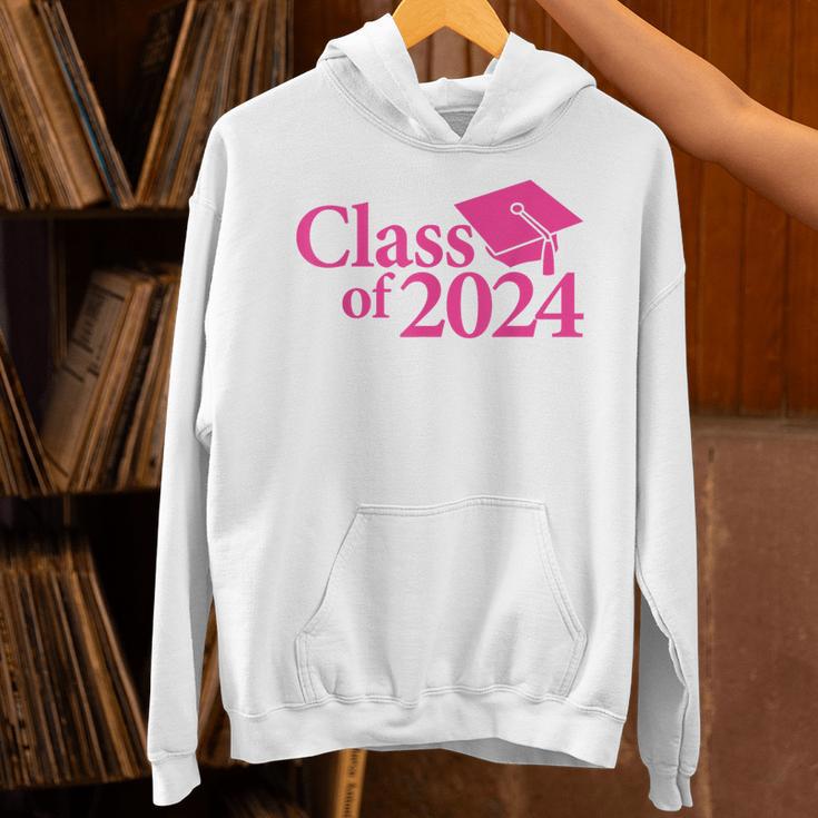 Class Of 2024 Pink For Girls And Women Graduation Unisex Hoodie